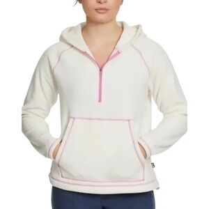 Bass outdoor Cream Hoodie with Pink Accents